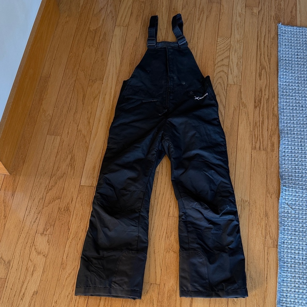 Black Snow Bib Overalls size medium
